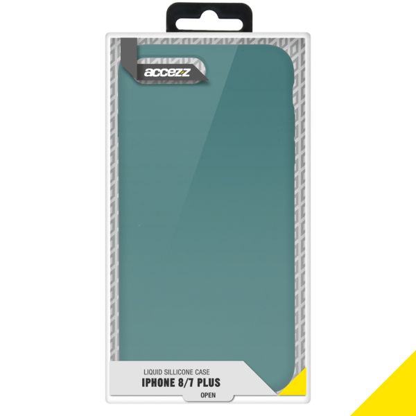 Liquid Silikoncase Schwarz für das iPhone 8 Plus / 7 Plus - Dunkelgrün