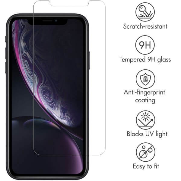 Displayschutz aus gehärtetem Glas für das iPhone 12 (Pro) / 11 / Xr