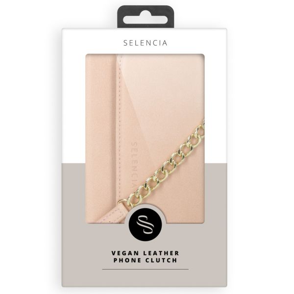 Eny Uitneembare Vegan Lederen Clutch iPhone 11 - Roze - Roze / Pink