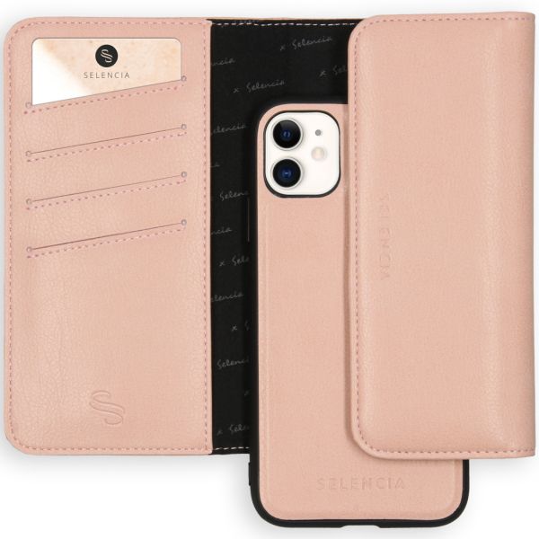 Eny Uitneembare Vegan Lederen Clutch iPhone 11 - Roze - Roze / Pink