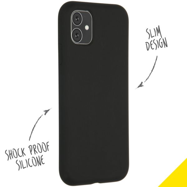 Liquid Silikoncase Schwarz für das iPhone 11