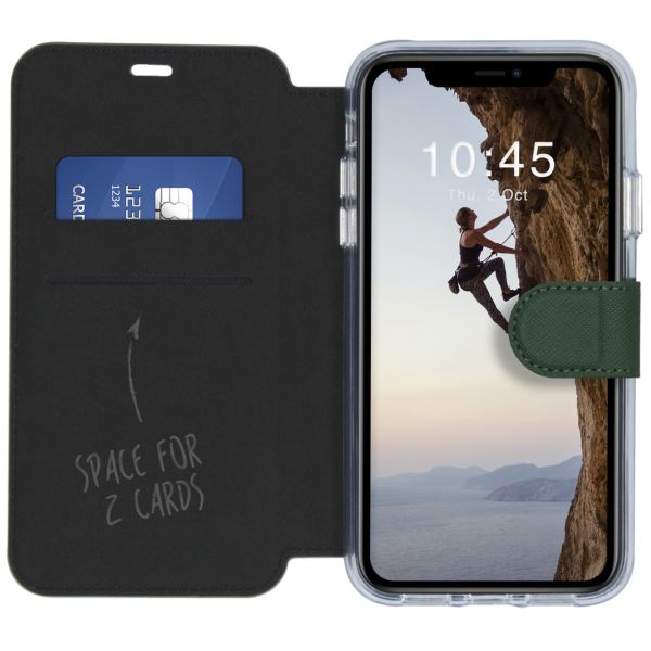 Xtreme Wallet Booktype iPhone 11 - Donkergroen - Donkergroen / Dark Green