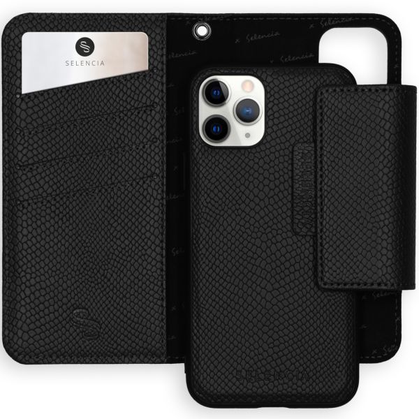 Selencia Llyr 2-in-1 Uitneembare Slang Bookcase iPhone 11 Pro - Zwart / Schwarz / Black