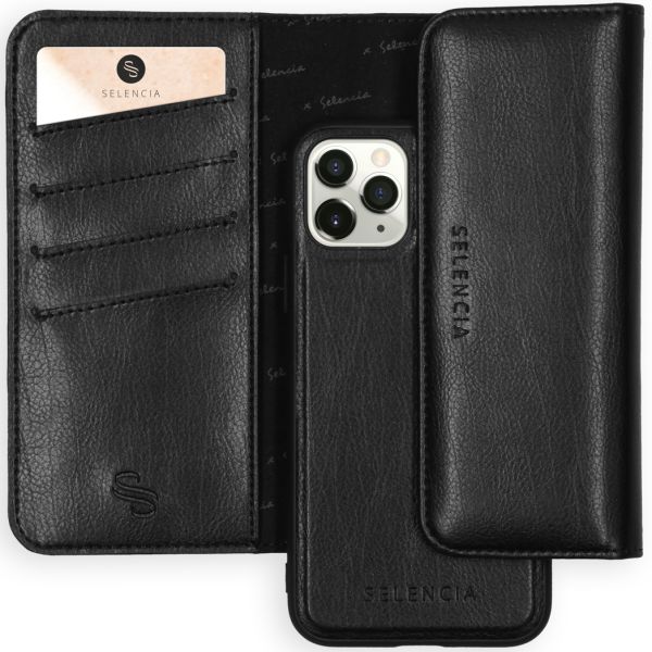 Selencia Eny Uitneembare Vegan Lederen Clutch iPhone 11 Pro - Zwart / Schwarz / Black