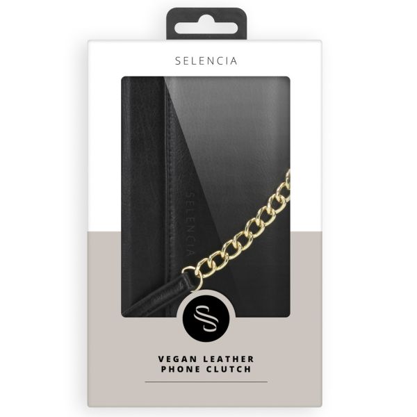 Selencia Eny Uitneembare Vegan Lederen Clutch iPhone 11 Pro - Zwart / Schwarz / Black