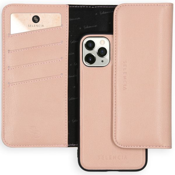 Selencia Eny Uitneembare Vegan Lederen Clutch iPhone 11 Pro - Roze / Rosa / Pink