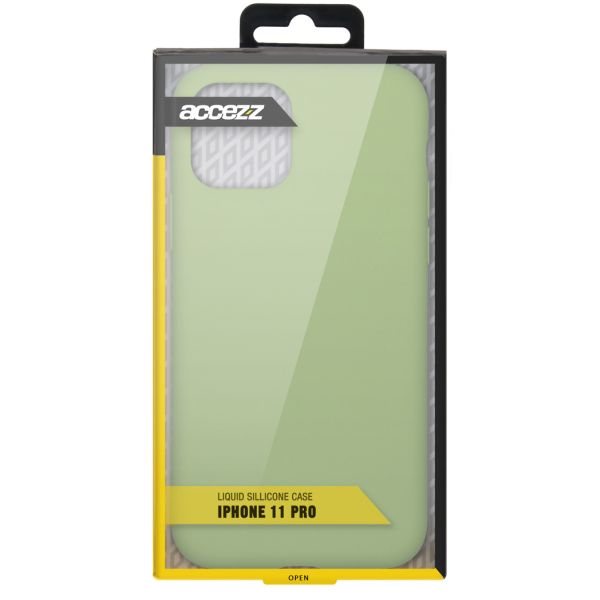 Liquid Silicone Backcover iPhone 11 Pro - Groen - Groen / Green