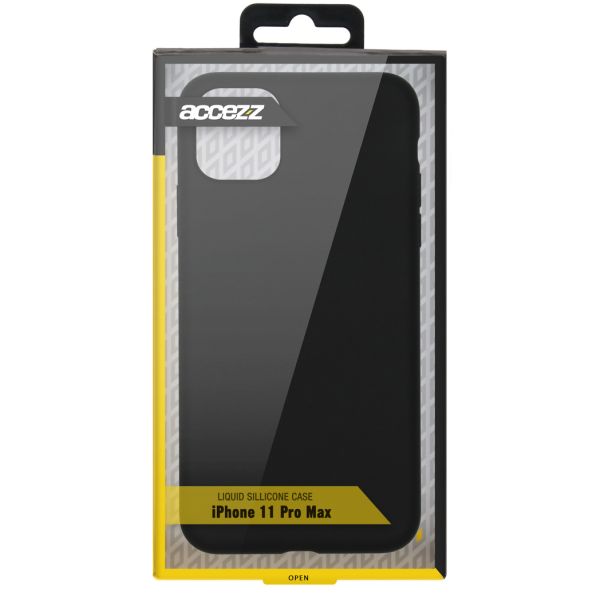 Liquid Silicone Backcover iPhone 11 Pro Max - Schwarz