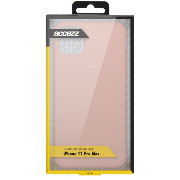 Liquid Silicone Backcover iPhone 11 Pro Max - Roze - Roze / Pink