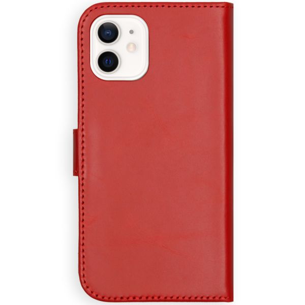 Echtleder Klapphülle für das iPhone 12 Mini - Rot