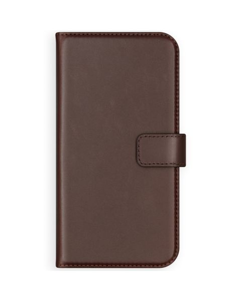 Selencia Echt Lederen Bookcase iPhone 12 Mini - Bruin / Braun  / Brown