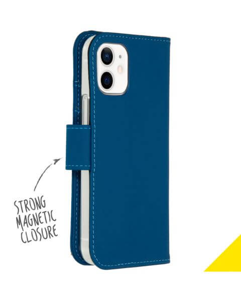 Accezz Wallet Softcase Bookcase iPhone 12 Mini - Blauw / Blau / Blue