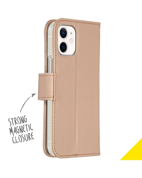 Wallet TPU Klapphülle für das iPhone 12 Mini - Gold