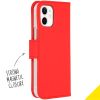 Wallet TPU Klapphülle für das iPhone 12 Mini - Rot