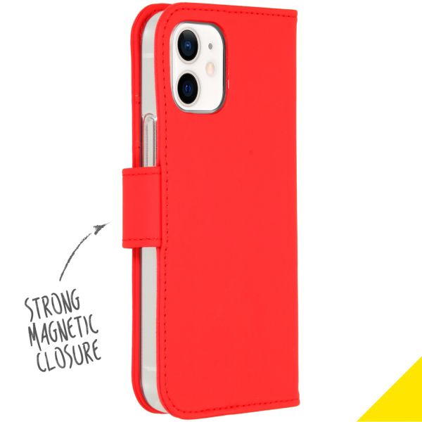 Wallet TPU Klapphülle für das iPhone 12 Mini - Rot