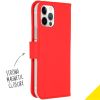 Accezz Wallet Softcase Bookcase iPhone 12 (Pro) - Rood / Rot / Red