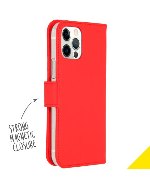 Wallet TPU Klapphülle für das iPhone 12 (Pro) - Rot
