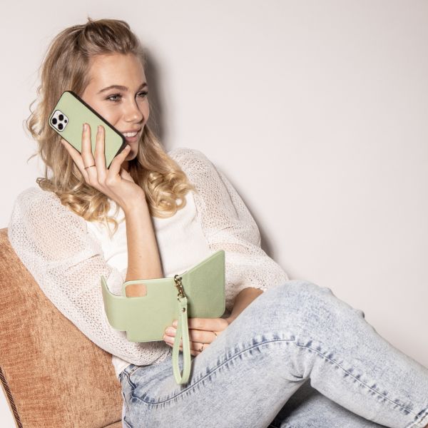 Llyr 2-in-1 Uitneembare Slang Bookcase iPhone 12 (Pro) - Groen / Green