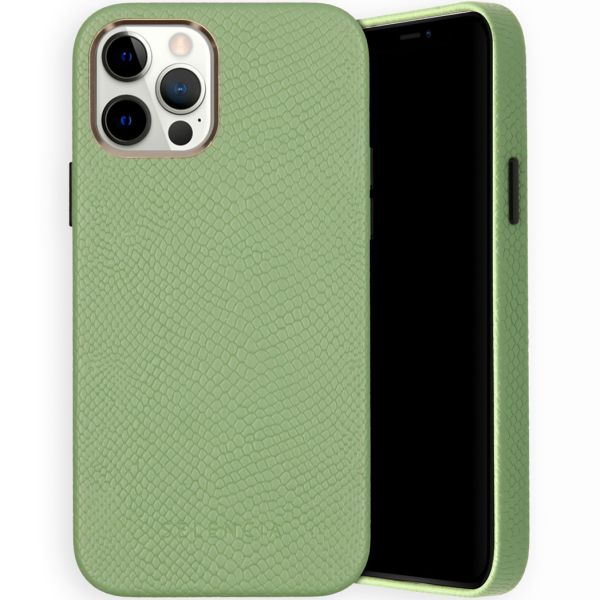 Selencia Gaia Slang Backcover iPhone 12 (Pro) - Groen / Grün  / Green