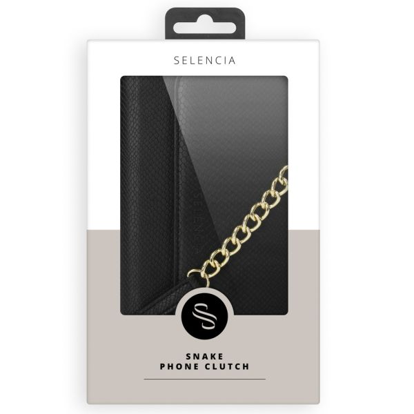 Selencia Tierra Uitneembare Slang Clutch iPhone 12 (Pro) - Zwart / Schwarz / Black