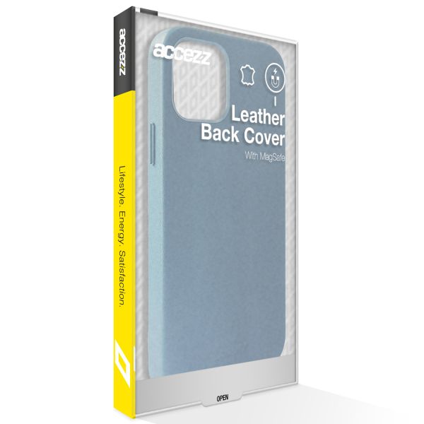 Leather Backcover mit MagSafe für das iPhone 12 (Pro) - Dunkelblau
