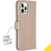 Accezz Wallet Softcase Bookcase iPhone 12 Pro Max - Goud / Gold