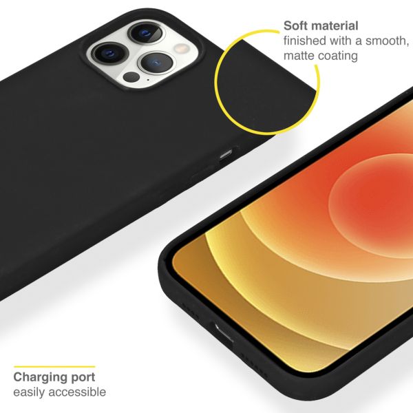 Accezz Liquid Silicone Backcover met MagSafe iPhone 12 Pro Max