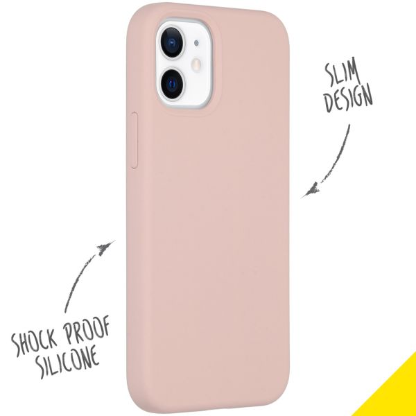 Liquid Silikoncase für das iPhone 12 Mini - Rosa