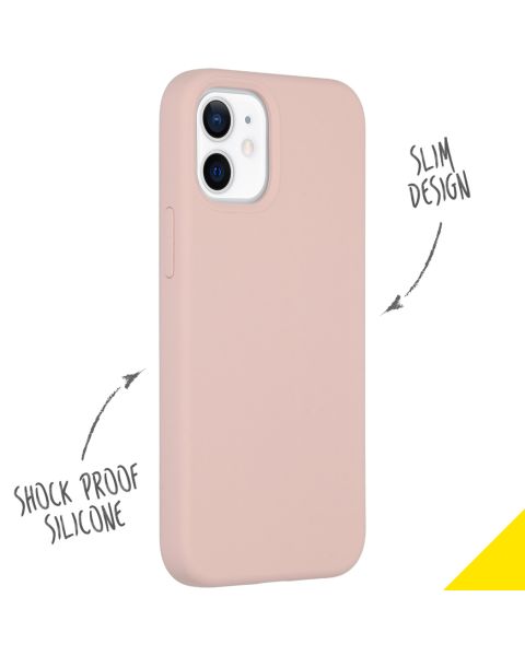 Liquid Silikoncase für das iPhone 12 Mini - Rosa