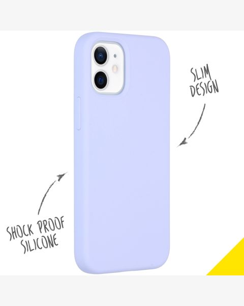 Liquid Silikoncase für das iPhone 12 Mini - Lila