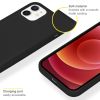Accezz Liquid Silicone Backcover met MagSafe iPhone 12 Mini - Zwart / Schwarz / Black