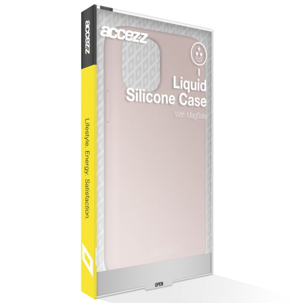 Liquid Silikoncase mit MagSafe für das iPhone 12 Mini - Rosa