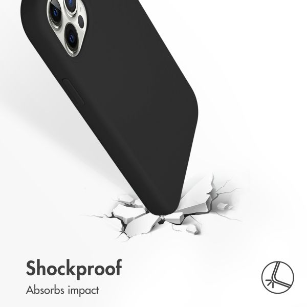 Liquid Silikoncase für das iPhone 12 (Pro) - Schwarz