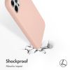 Accezz Liquid Silicone Backcover iPhone 12 (Pro) - Roze / Rosa / Pink