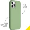 Accezz Liquid Silicone Backcover iPhone 12 (Pro) - Groen / Grün  / Green