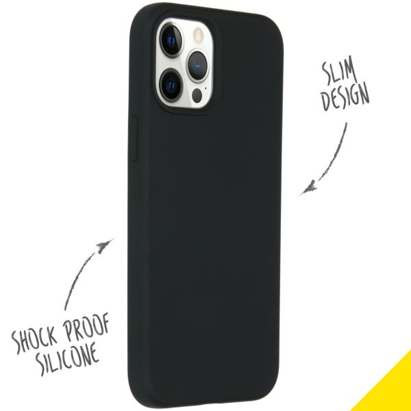 Liquid Silikoncase für das iPhone 12 Pro Max - Schwarz