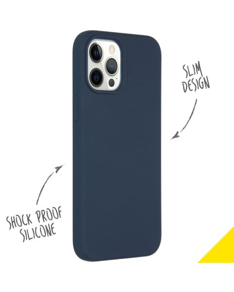 Liquid Silikoncase für das iPhone 12 Pro Max - Dunkelblau