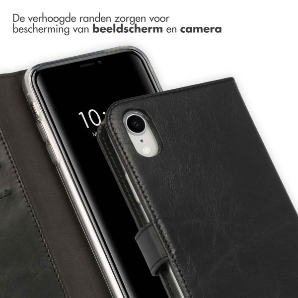 Echtleder Klapphülle Schwarz für das iPhone Xr