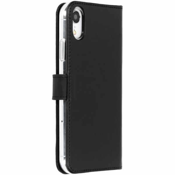Echtleder Klapphülle Schwarz für das iPhone Xr