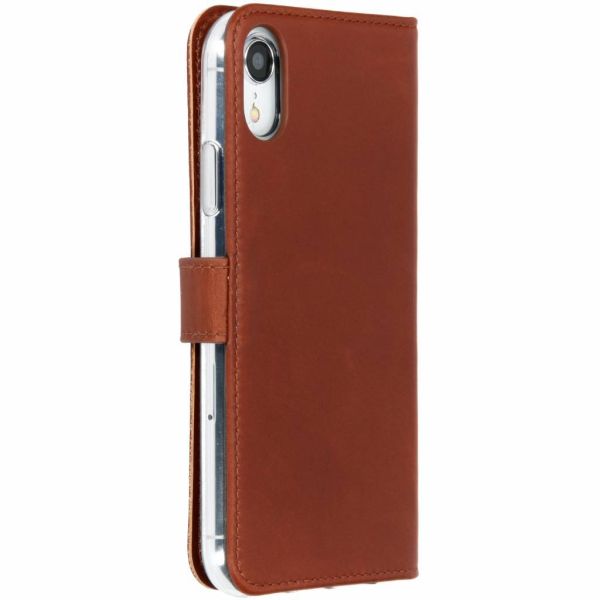 Echtleder Klapphülle für das iPhone Xr - Braun