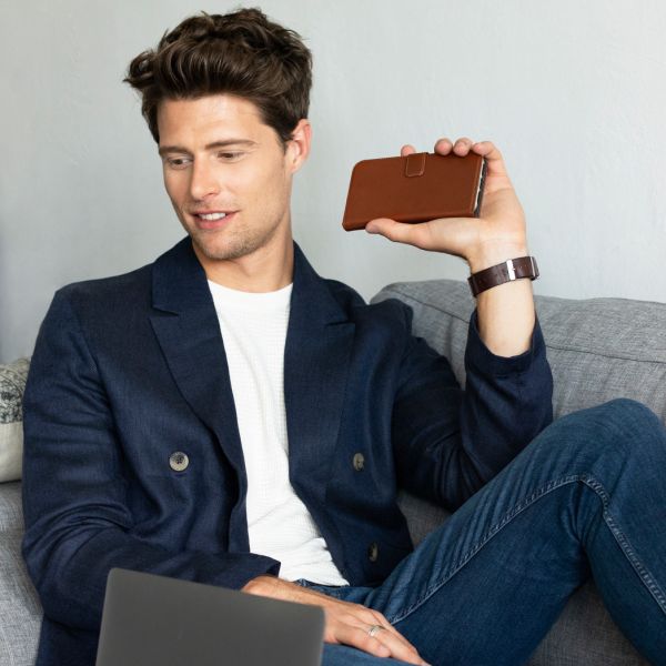 Echtleder Klapphülle für das iPhone Xr - Braun
