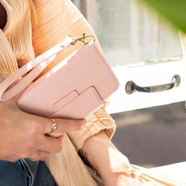 2-in-1 Uitneembare Vegan Lederen Bookcase iPhone Xr - Roze - Roze / Pink