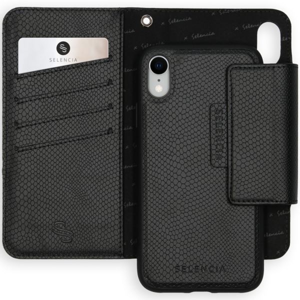 Llyr 2-in-1 Uitneembare Slang Bookcase iPhone Xr - Zwart - Zwart / Black