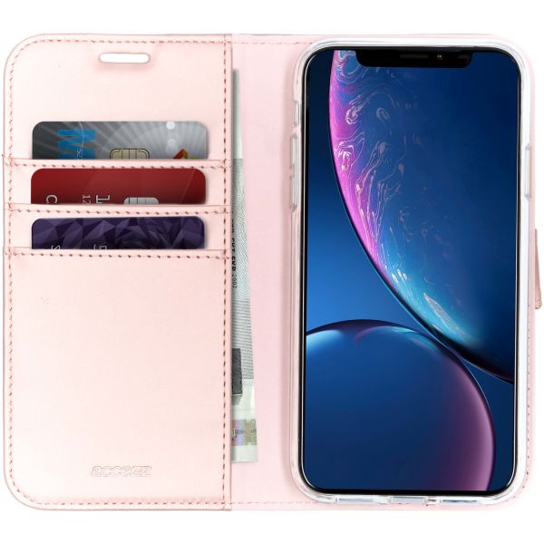 Wallet TPU Klapphülle Roségold für das iPhone Xr