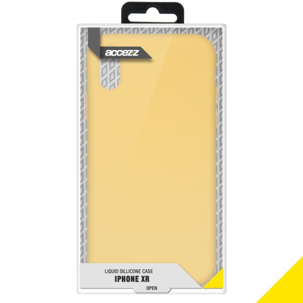 Liquid Silicone Backcover iPhone Xr - Yellow - Geel / Yellow