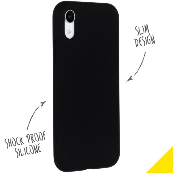 Liquid Silikoncase Schwarz für das iPhone Xr