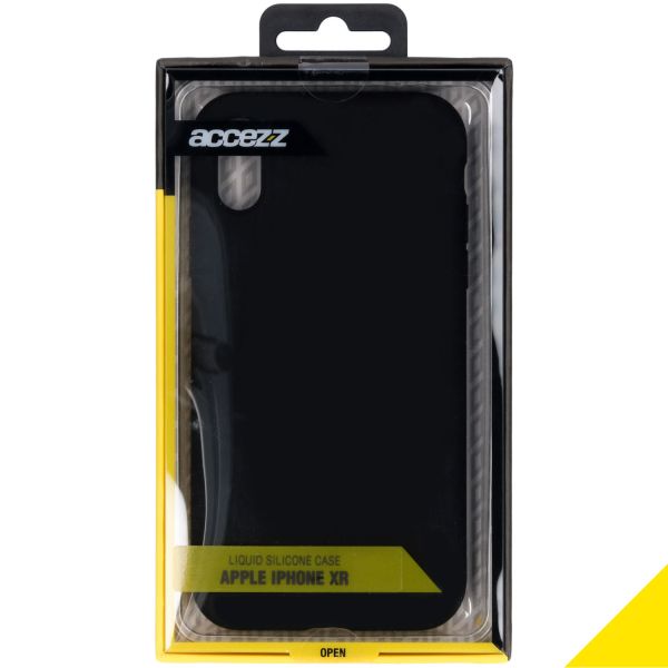 Liquid Silikoncase Schwarz für das iPhone Xr