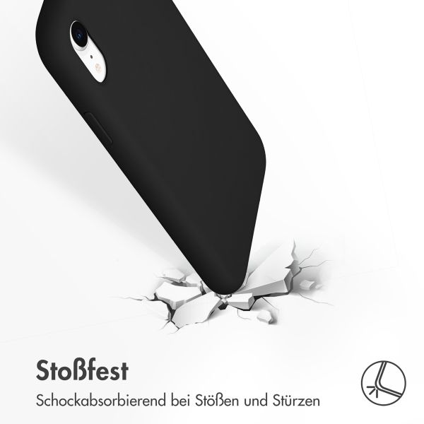 Liquid Silikoncase Schwarz für das iPhone Xr