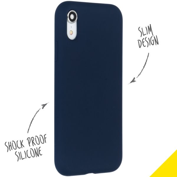 Liquid Silikoncase Blau für das iPhone Xr