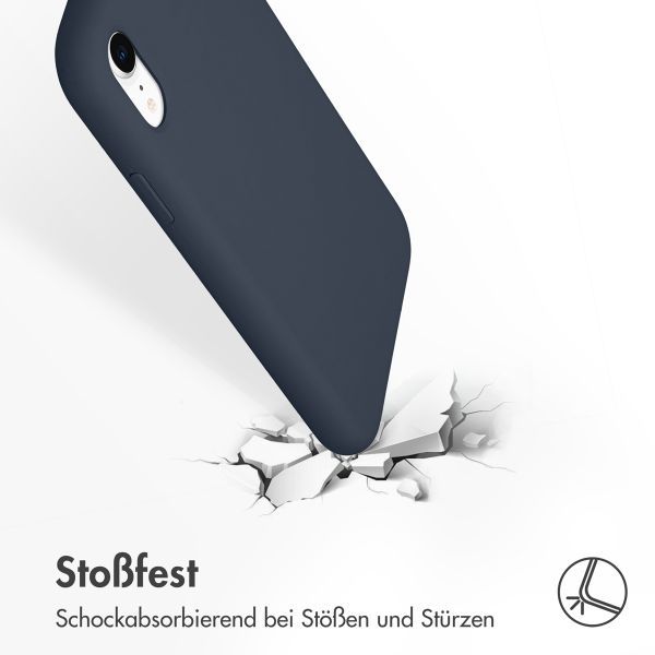 Liquid Silikoncase Blau für das iPhone Xr